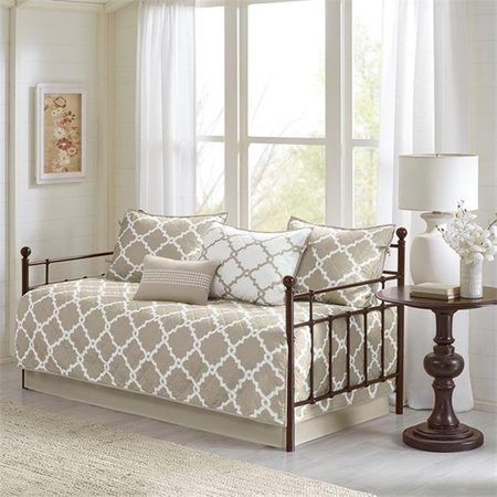 MADISON PARK Madison Park MPE13-630 Merritt 6 Piece Reversible Daybed Set - Taupe; Daybed MPE13-630